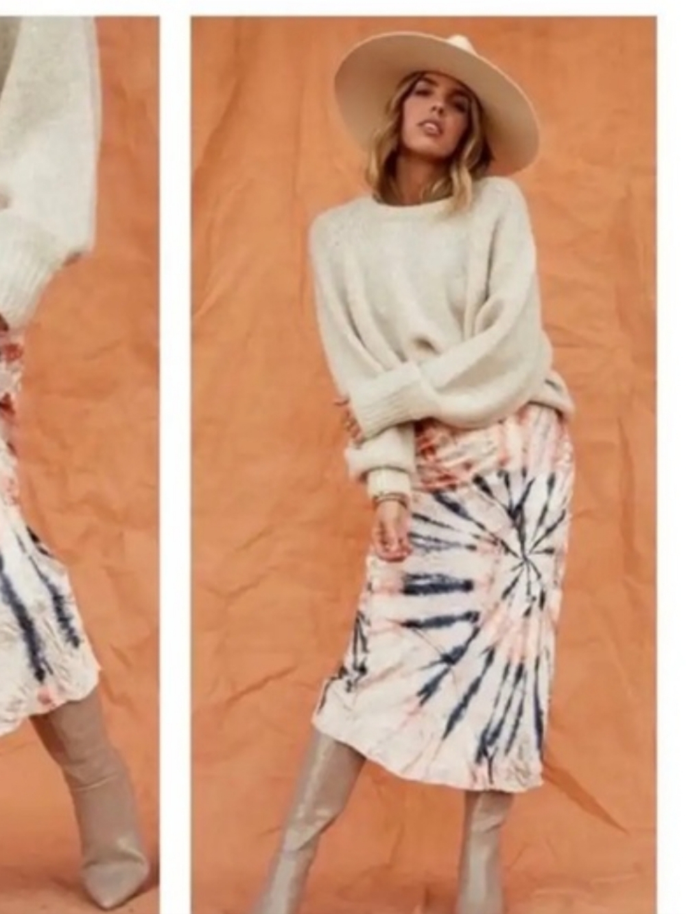 Serious Swagger Velvet Tie Dye Skirt by Free People.